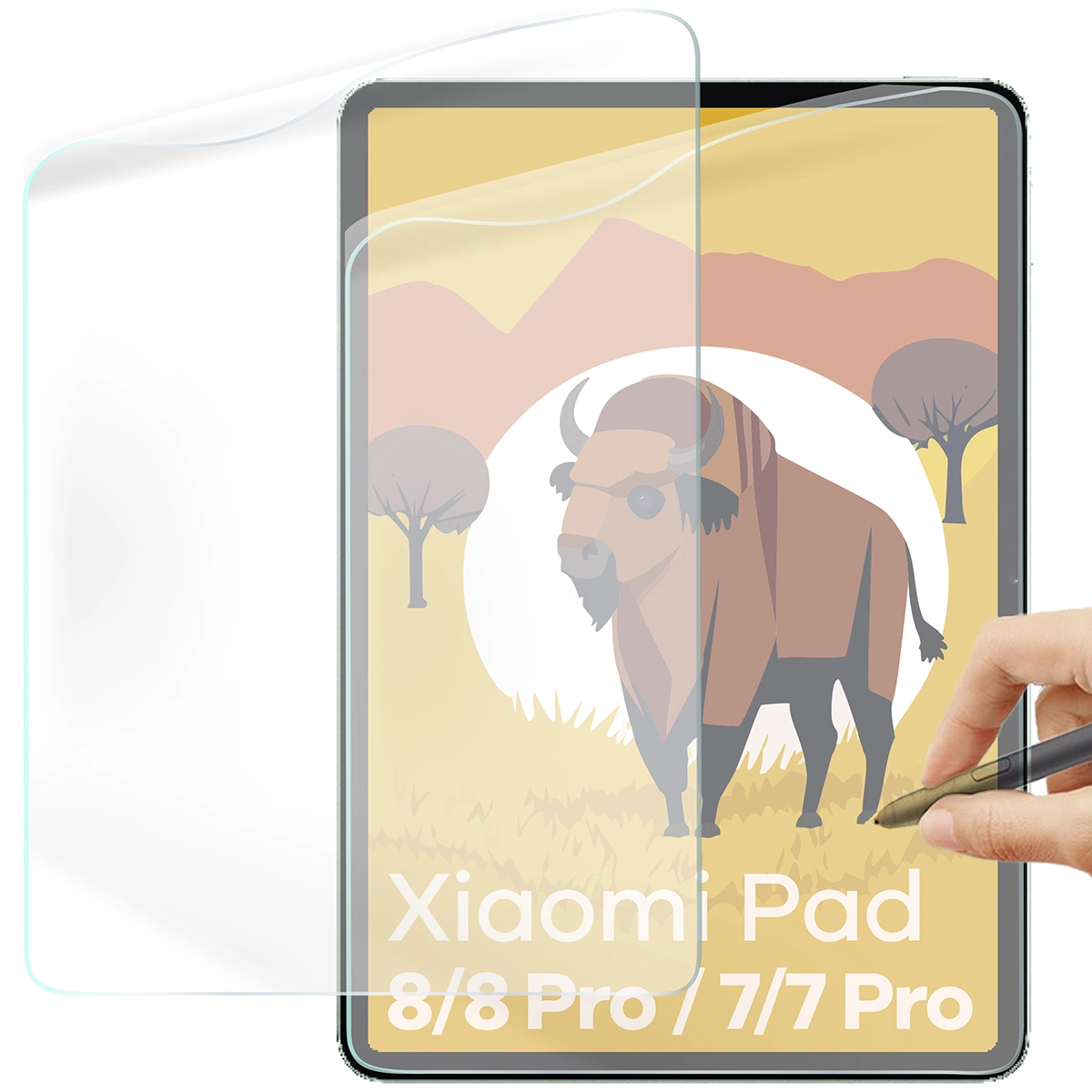 Folia imitująca papier Bizon Film Tab Papirus Duo do  Xiaomi Pad 8 / 8 Pro / 7 / 7 Pro